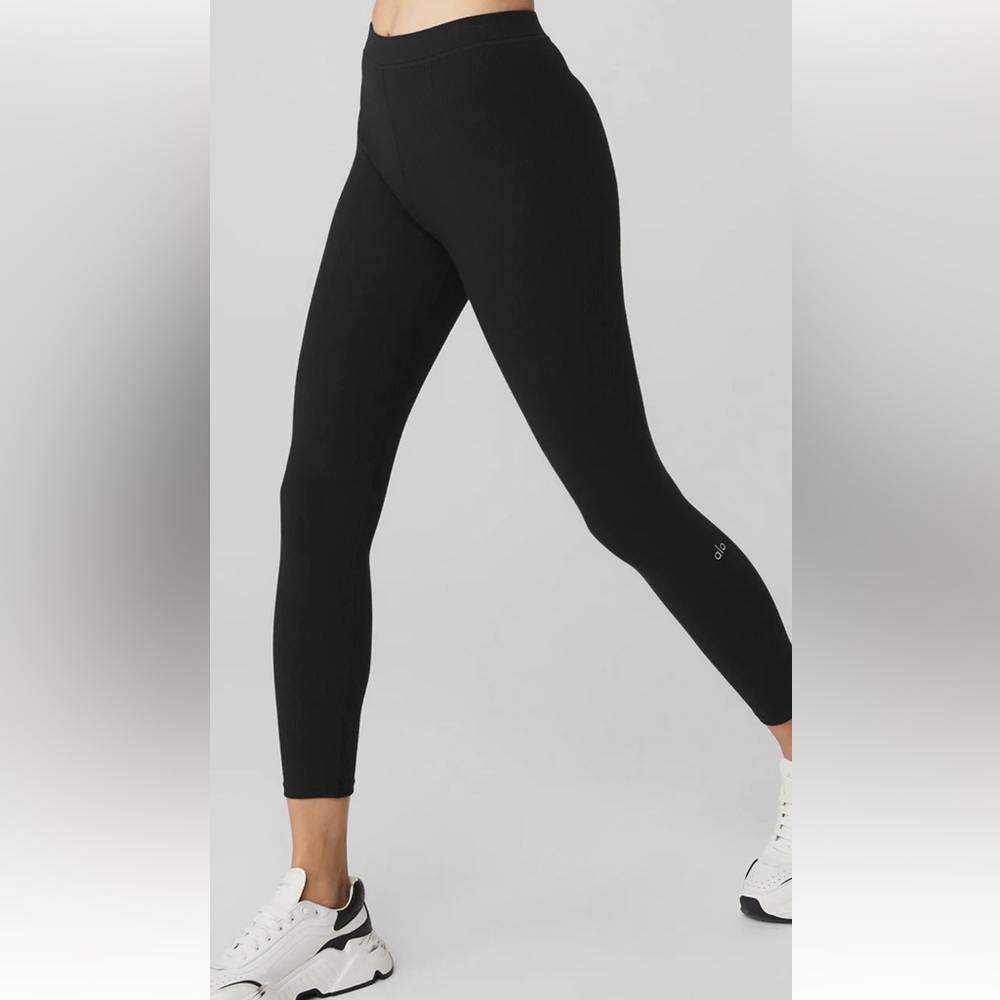 NWT Alo Ribbed High-Waist 7/8 Blissful Legging